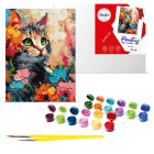 Dažymo pagal numerius rinkinys 30x40cm Pūkotas katinas