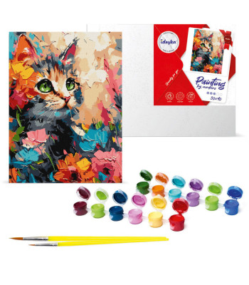 Dažymo pagal numerius rinkinys 30x40cm Pūkotas katinas