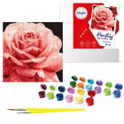 Tapyba pagal skaičius 40 x 40 cm KHO3236 Puiki rožė AP0095