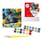 Mėlynaakio kačiuko dažymas pagal skaičius