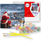 Tapyba pagal skaičius 40 x 40 cm KHO8352 Kalėdų naktis AP0099