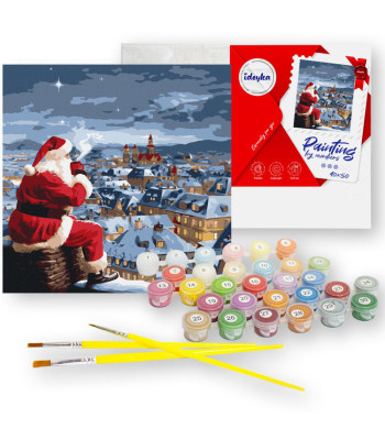 Tapyba pagal skaičius 40 x 40 cm KHO8352 Kalėdų naktis AP0099