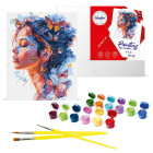 Tapyba pagal skaičius ant drobės su mediniu rėmu 