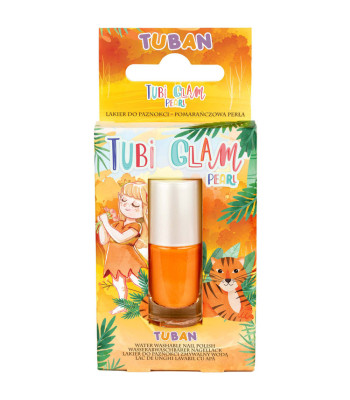 Tuban Tubi Glam Perlinis Nagų Lakavimas Vaikams Oranžinis 5ml ZA6120