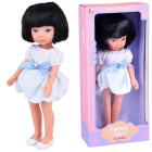 Lėlė Lovely Girl su juodais trumpais plaukais baltame suknele 33cm ZA5850