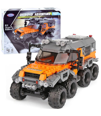 Techninės didelės kaladėlės visureigis 529 detalių