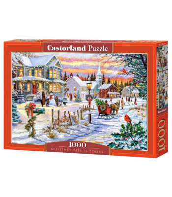 Puzzle 1000 dalių Kalėdų eglutė ateina