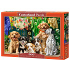 500 dalių dėlionė „Šuniukai, skalbiniai ir paukščių nuotykiai B-54152“