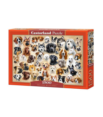 Puzzle 1500 elementų Koliažas su Šunimis