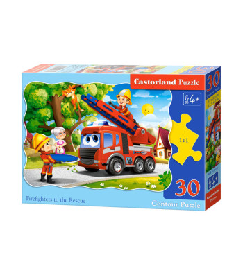 Dėlionė 30 elementų Gaisrininkai Į Pagalbą