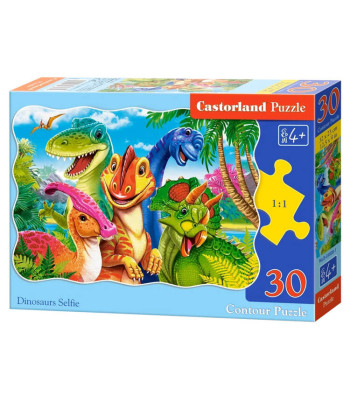 Dinozaurų Selfie Dėlionė 30 Elementų