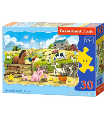 Puzzle 30 elementų Gyvūnai ūkyje