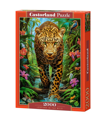 Puzzle 2000 dalių Leopardas laukinėje gamtoje
