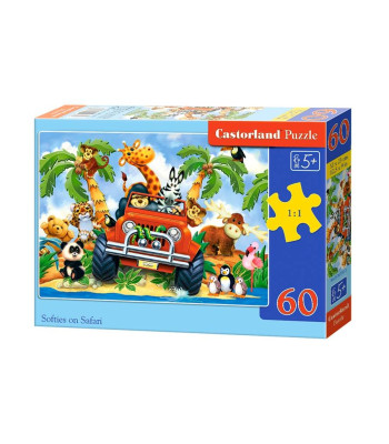 Puzzle 60 elementų Softies on Safari