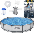 Bestway Stelažinis Baseinas 6,473L 366x76cm su Pompa ir Filtru