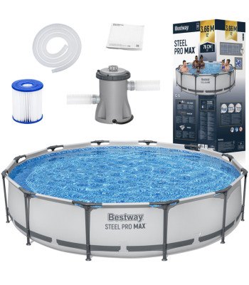 Bestway Stelažinis Baseinas 6,473L 366x76cm su Pompa ir Filtru