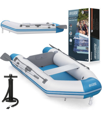 Bestway pripučiamas pontonas CASPIAN 230x130x33 cm – komplektas irklai + pompa 65046