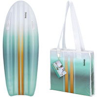 Bestway Paplūdimio čiužinys su rankenomis TAHITI 183x71 cm + paplūdimio krepšys