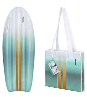 Bestway Paplūdimio čiužinys su rankenomis TAHITI 183x71 cm + paplūdimio krepšys