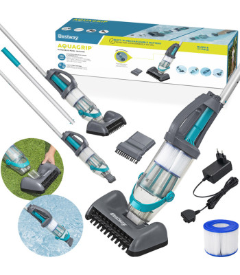 Bestway Belaidė rankinė baseino dulkių siurblys AquaGrip + 2 galvutės 58946