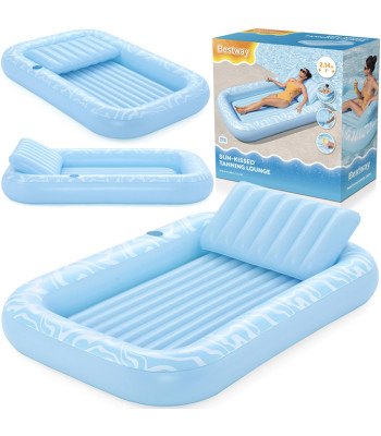 Bestway paplūdimio čiužinys 214x155cm su pagalve ir puodelio laikikliu