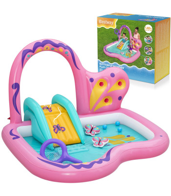 Bestway Vandens Žaidimų Aikštelė MOTYLEK 180x180x117 cm su čiuožykla ir priedais