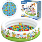 Bestway Sausas Baseinas su Kamuoliukais KWIATOWY 102x25cm + 50 Kamuoliukų ir Žaislų