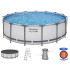 Bestway Rėminis Baseinas 457x122cm 11in1 56438