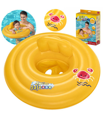 Bestway Pripučiama plaukimo mokymosi sėdynė KRAB su atlošu, 69 cm