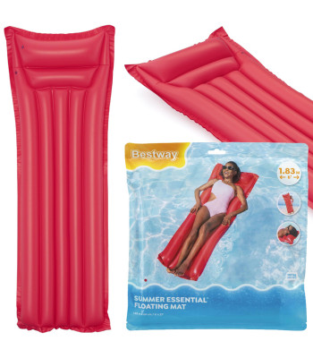 Bestway vienvietis pripučiamas paplūdimio čiužinys raudonas 183x69cm 44007