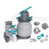 Bestway smėlio pompa baseinui 6056 l/h su filtravimo kamuoliukais 58497