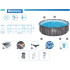 Bestway Baseinas su rėmu 366x100cm 8in1 medžio imitacija 5614X