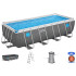 Bestway Rėminis Baseinas Splashview 488x244x122cm Pilka Ratanas 10in1 561MB