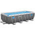 Bestway Rėminis Baseinas Splashview 488x244x122cm Pilka Ratanas 10in1 561MB