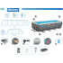 Bestway Rėminis Baseinas Splashview 488x244x122cm Pilka Ratanas 10in1 561MB
