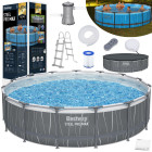 Bestway Plieninis Baseinas su LED Apšvietimu 457x107cm 7in1 561GD