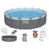 Bestway Plieninis Baseinas su LED Apšvietimu 457x107cm 7in1 561GD