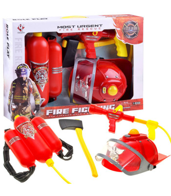 Gaisrininko rinkinys su šalmu, šviesa ir garsu