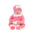 Interaktyvi lėlė Kūdikis 45 cm, minkšta ir interaktyvi, rožinis komplektas