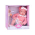 Interaktyvi lėlė Kūdikis 45 cm, minkšta ir interaktyvi, rožinis komplektas