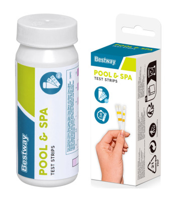 Bestway testerio juostelės pH, šarmingumui, chlorui 58142