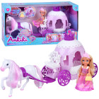 Ankiki Mini Lėlė su Karieta – Mažoji Princesė Rožinėje Suknelėje ZA6007