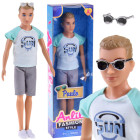 Anlily Lėlė vaikinas su šortais ir marškinėliais + akiniai