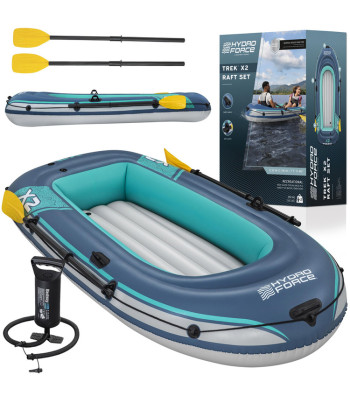 Bestway Pripučiama valtis TREK X2 iki 250kg 232x118cm + irklai ir pompa 61153