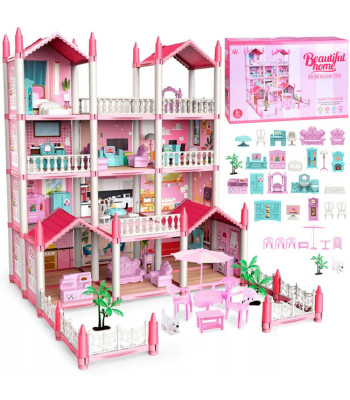 Lėlių namas vila su baldais 222 vnt. ZA4456