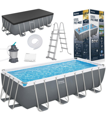 Bestway Plieninis Rėmelis Baseinas 488x244x122cm 9in1 56671