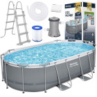 Stelažinis baseinas Bestway 427x250x100 cm 8v1 su pompa ir kopėčiomis