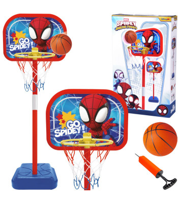 Krepšinio rinkinys Spidey reguliuojamas krepšys + kamuolys 14 cm SP0880