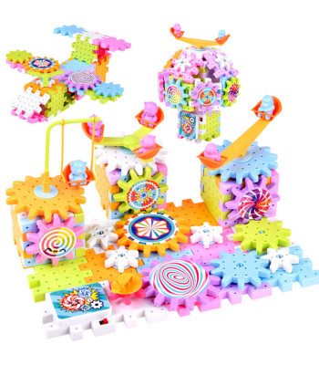 Spalvoti judantys konstravimo blokai WAFLE su krumpliaračiais, 165 vnt.