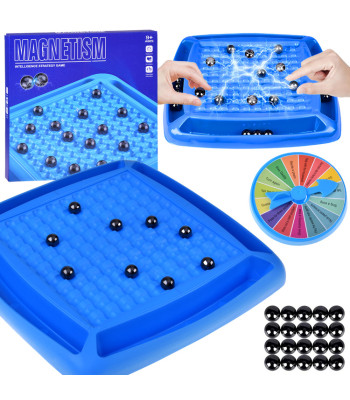 Magnetinė strateginė žaidimas su rutuliais ir laimės ratu šeimai